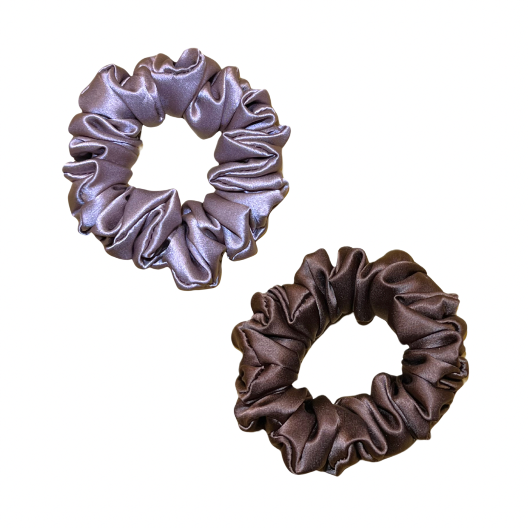 Medium silk scrunchies ( set of two)